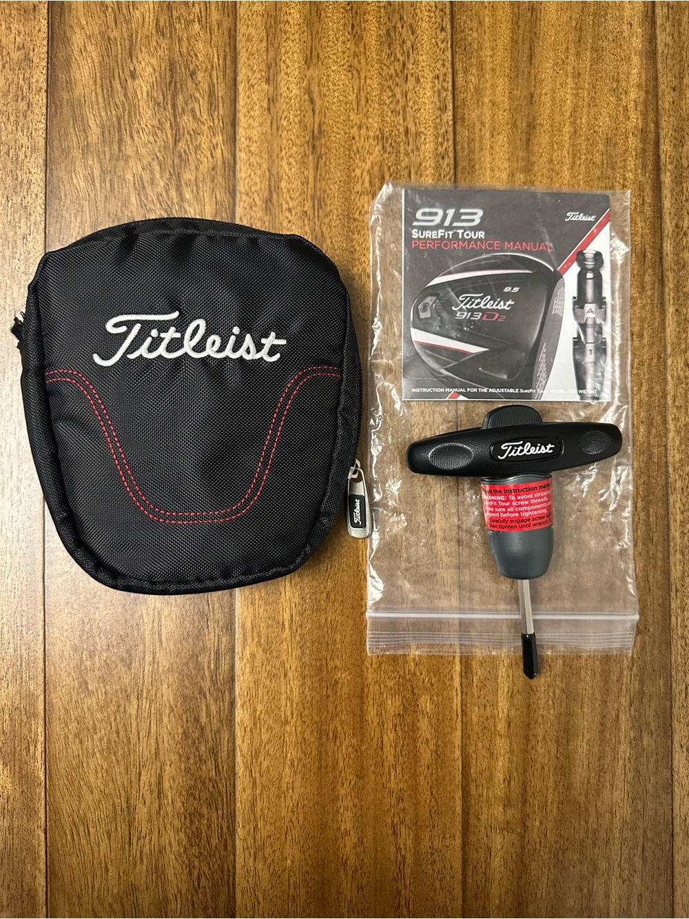 Titleist 913 SureFit Tour Torque Wrench Tool Kit Manual & Pouch Driver Hybrid
